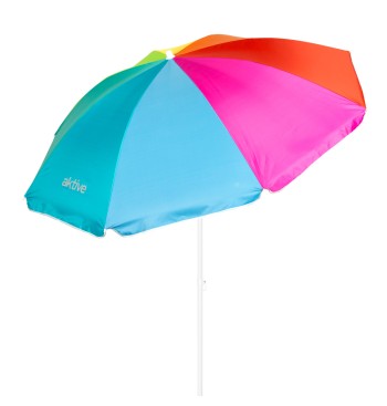 Parapluie de plage 8 mâts 180 cm rayures multicolores