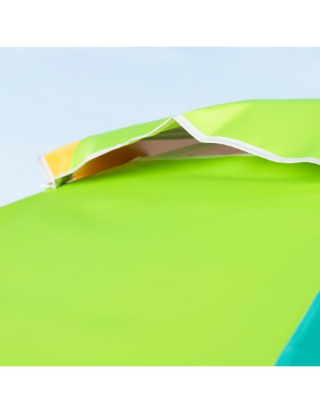 Parapluie de plage coupe-vent 8 tiges 220 cm multicolore
