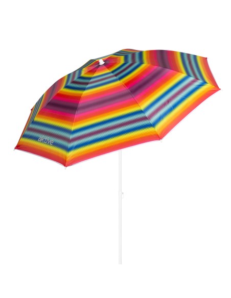Parapluie de plage 8 tiges 180 cm rayures multicolores