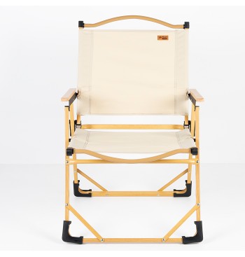 Chaise haute pliante glamping crème aluminium 2