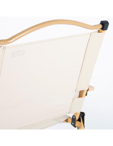 Chaise haute pliante glamping crème aluminium