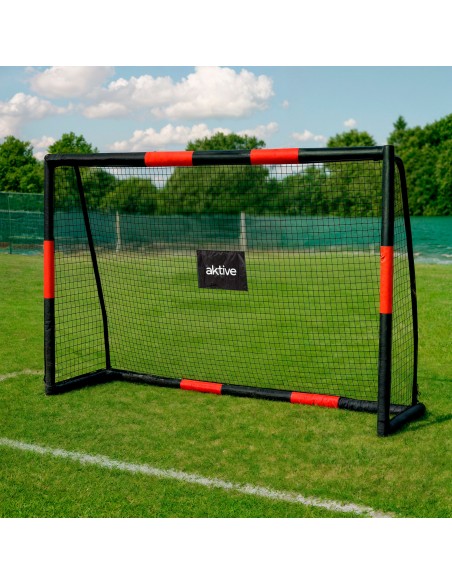 But de football 180x60x120 cm avec protection et 5 piquets
