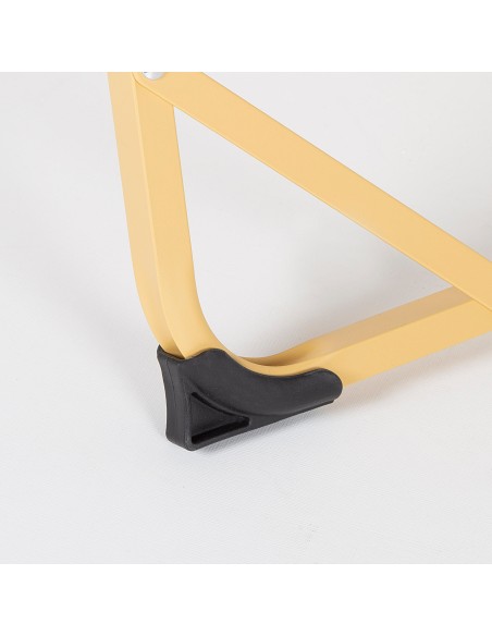 Chaise basse pliante glamping crème aluminium avec pochette