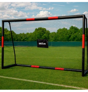 But de football 240x85x160 cm avec protection et 7 piquets 2