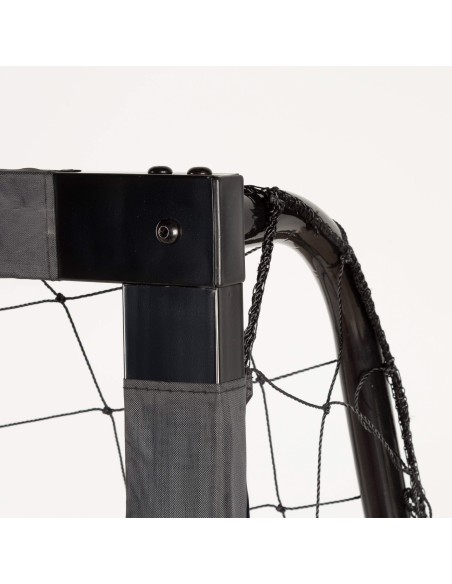 But de football en acier 180x60x120 cm avec filet robuste et 6 piquets
