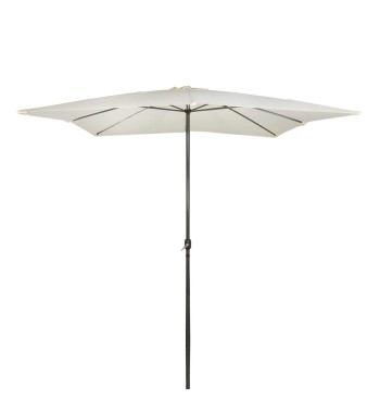 Parasol carré 300x275 cm mât aluminium crème