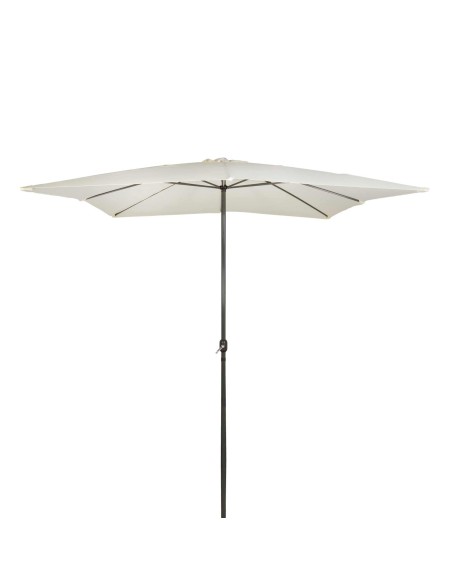 Parasol carré 300x275 cm mât aluminium crème