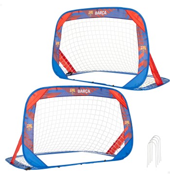 Lot de 2 buts Barça 120x80x80 cm avec 4 piquets