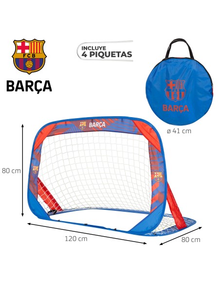 Lot de 2 buts Barça 120x80x80 cm avec 4 piquets