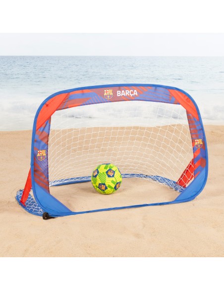 Lot de 2 buts Barça 120x80x80 cm avec 4 piquets