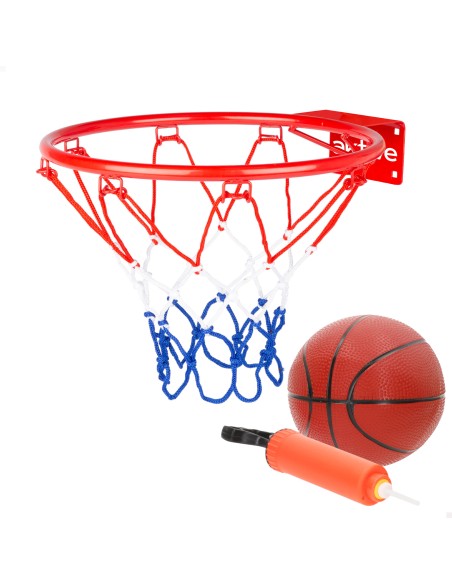 Panier de basket mural de 32 cm avec ballon et pompe