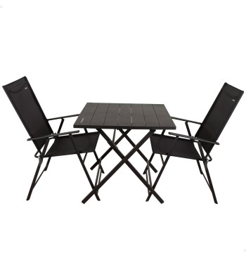 Ensemble table et 2 chaises de jardin pliantes