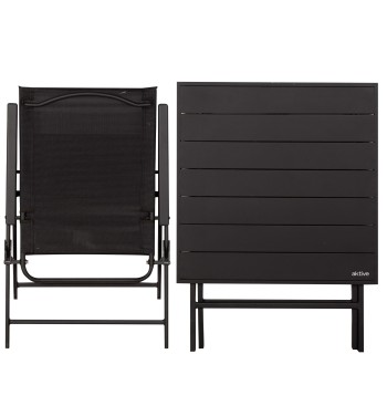 Ensemble table et 2 chaises de jardin pliantes 2