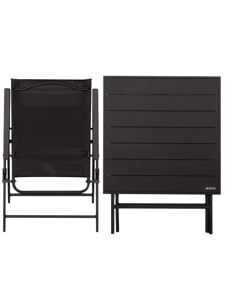 Ensemble table et 2 chaises de jardin pliantes
