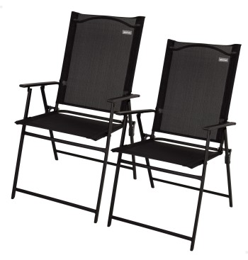 Lot de 2 chaises de jardin pliantes fines, 47x64x95 cm,...