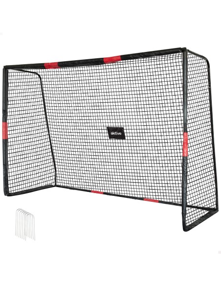 But de football 300x120x200 cm avec protection et piquets