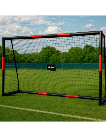 But de football 300x120x200 cm avec protection et piquets