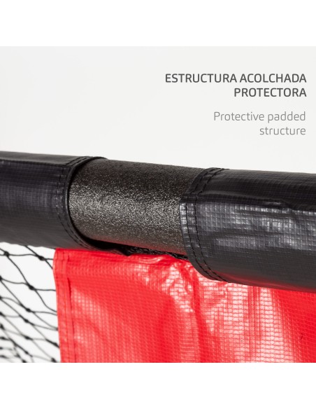 But de football 300x120x200 cm avec protection et piquets