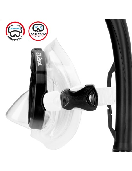 Ensemble de lunettes de plongée pour adultes avec tube