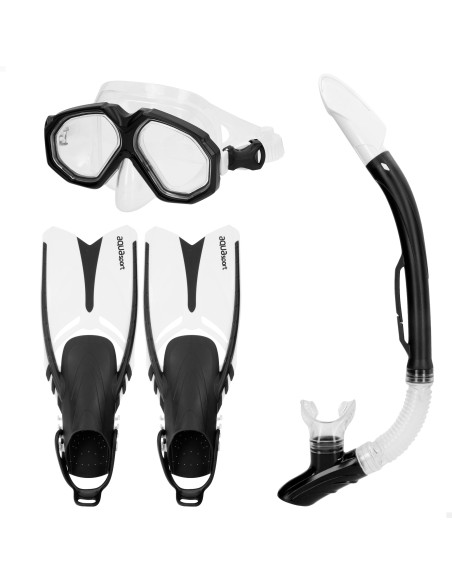 Ensemble de lunettes de plongée pour adultes avec tuba et palmes T.42.5-47
