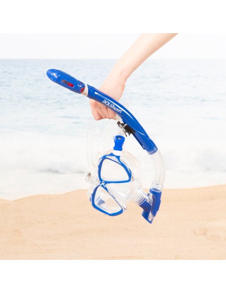 Ensemble lunettes de plongée et tuba pour adultes avec support pour caméra