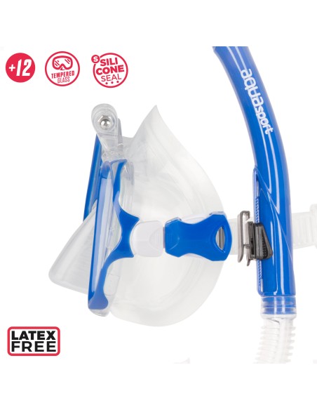 Ensemble lunettes de plongée et tuba pour adultes avec support pour caméra