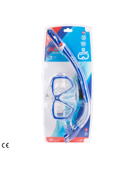 Ensemble lunettes de plongée et tuba pour adultes avec support pour caméra
