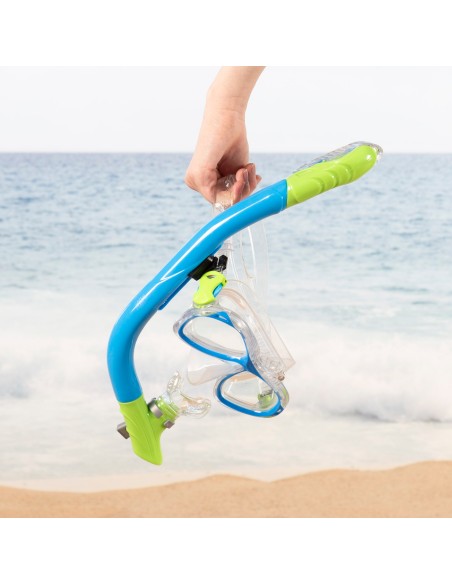 Ensemble de lunettes de plongée et tuba pour enfants avec support pour caméra