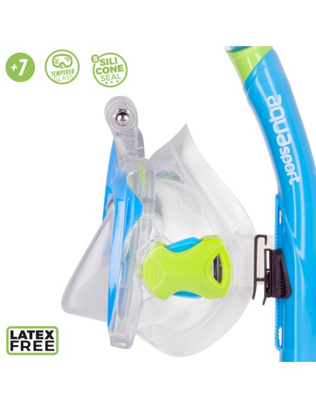 Ensemble de lunettes de plongée et tuba pour enfants avec support pour caméra