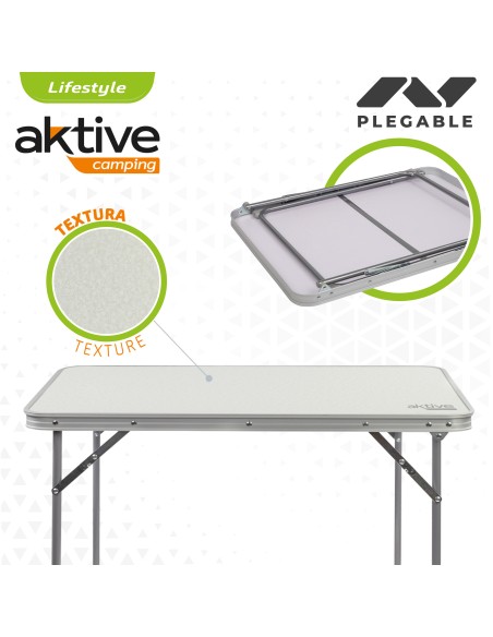 Table pliante de camping blanche