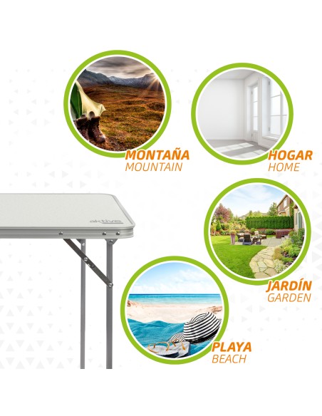 Table pliante de camping blanche