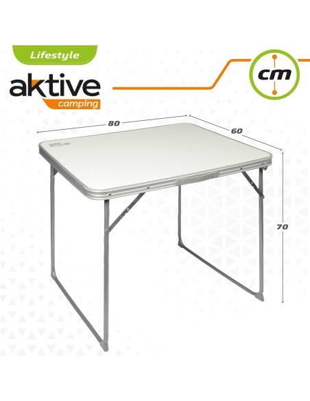 Table pliante de camping blanche