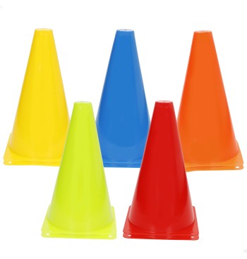Lot de 10 cônes d'entraînement multicolores, 23 cm,...