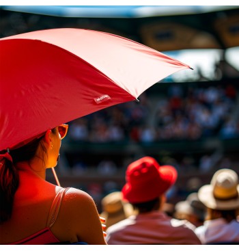 Parasol parapluie 8 baleines 150 cm rouge 2