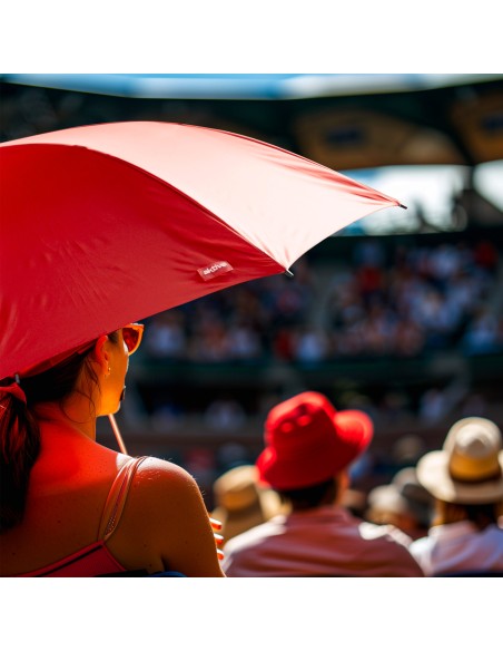 Parasol parapluie 8 baleines 150 cm rouge