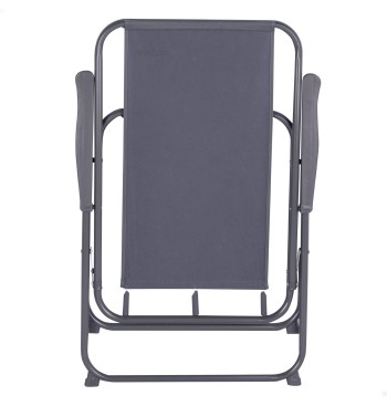 Chaise de camping pliante grise avec anti-bascule 2