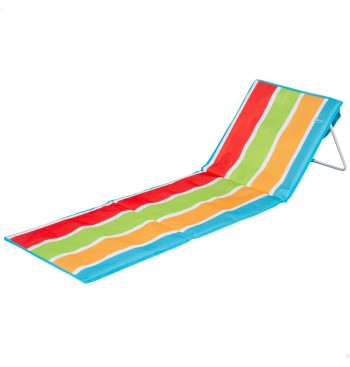 Tapis de plage avec dossier inclinable multicolore