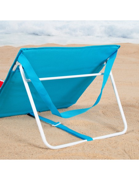 Tapis de plage avec dossier inclinable multicolore