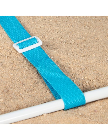 Tapis de plage avec dossier inclinable multicolore