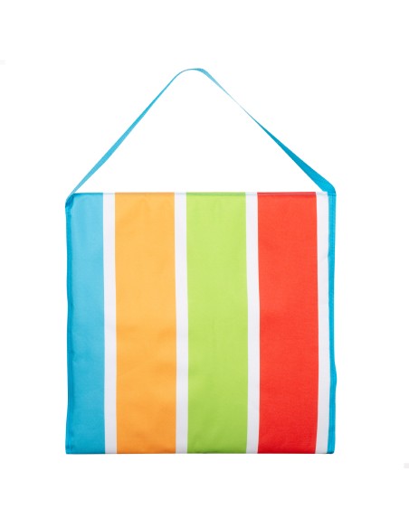 Tapis de plage avec dossier inclinable multicolore