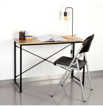 Max Home : bureau en bois et acier 100 x 40 x 70 cm 2
