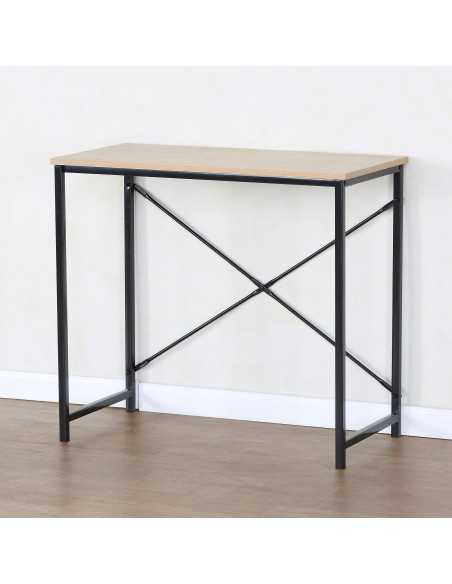 Max Home : bureau en bois et acier 100 x 40 x 70 cm