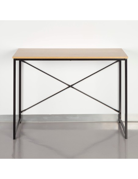 Max Home : bureau en bois et acier 100 x 40 x 70 cm