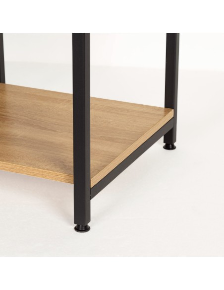 Max Home : porte-manteaux et porte-chaussures d'entrée en bois et en acier, 4 étagères, 102 x 40 x 180 cm