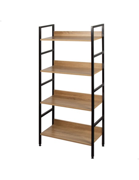 Max Home Étagère en bois et acier, 4 tablettes, 60 x 28 x 126 cm