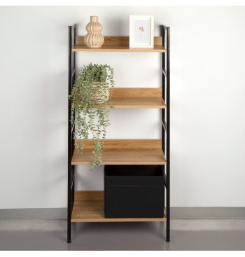 Max Home Étagère en bois et acier, 4 tablettes, 60 x 28 x... 2