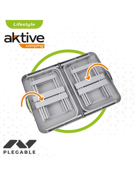 Table de camping pliante avec 2 tabourets