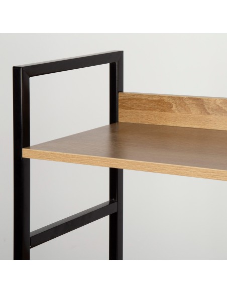 Max Home Étagère en bois et acier, 4 tablettes, 60 x 28 x 126 cm