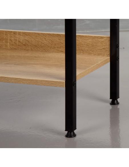 Max Home Étagère en bois et acier, 4 tablettes, 60 x 28 x 126 cm