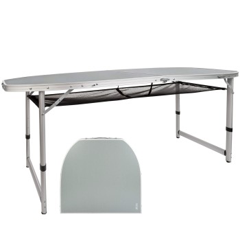 Table pliante pour camping réglable en hauteur avec filet